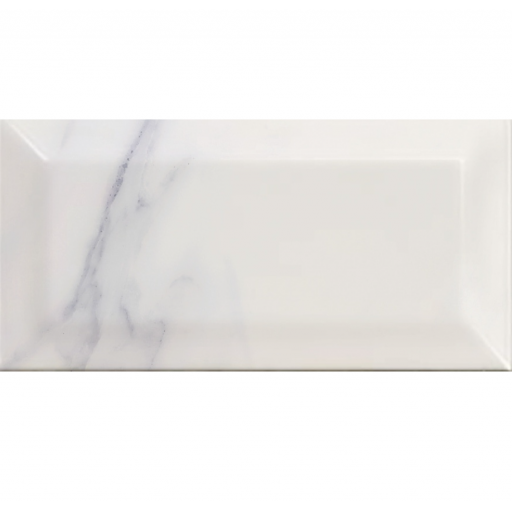Керамическая плитка Modern Ceramics Metro Marble Bianco 7,5*15 белая
